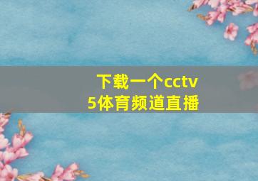 下载一个cctv 5体育频道直播